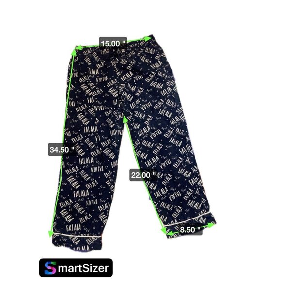 Gap Body Navy Blue Elastic Waist Holiday Pajama Pants Sz M - Picture 5 of 5
